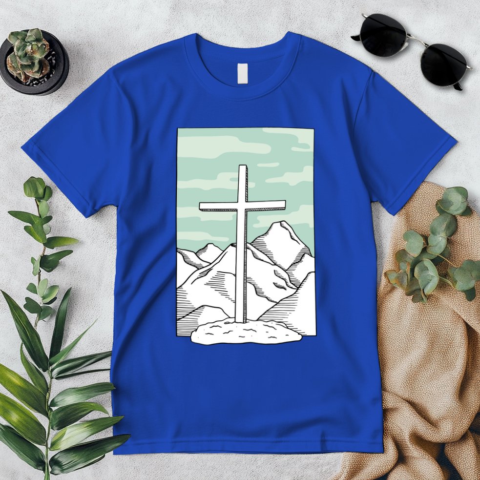 Jesus Mountain Cross Premium T-Shirt