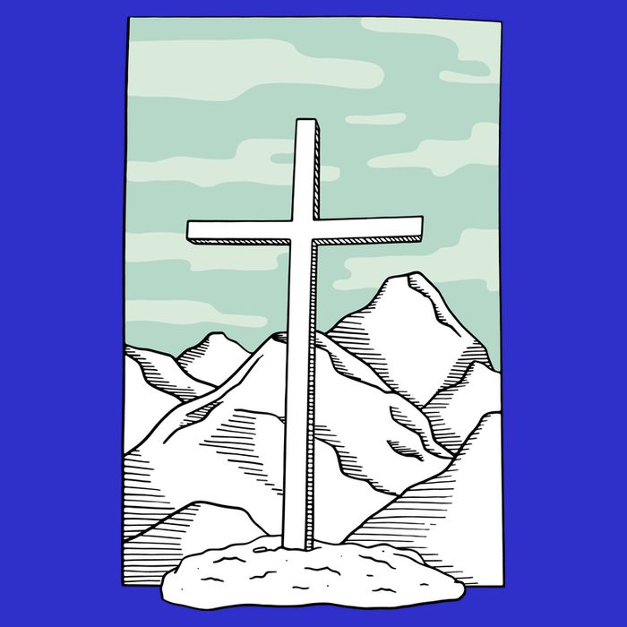 Jesus Mountain Cross Premium T-Shirt