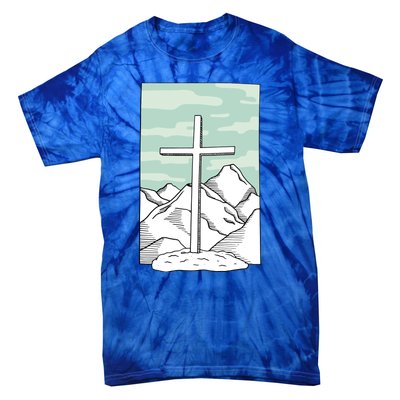 Jesus Mountain Cross Tie-Dye T-Shirt