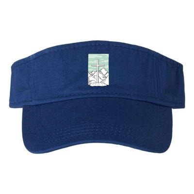 Jesus Mountain Cross Valucap Bio-Washed Visor