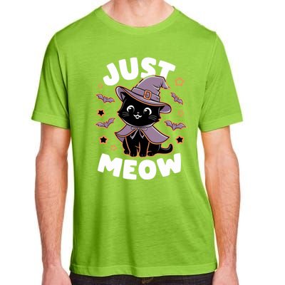 Just Meow Cute Black Cat Halloween Witch Costume Funny Gift Adult ChromaSoft Performance T-Shirt