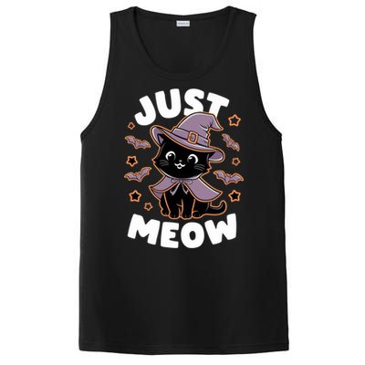 Just Meow Cute Black Cat Halloween Witch Costume Funny Gift PosiCharge Competitor Tank