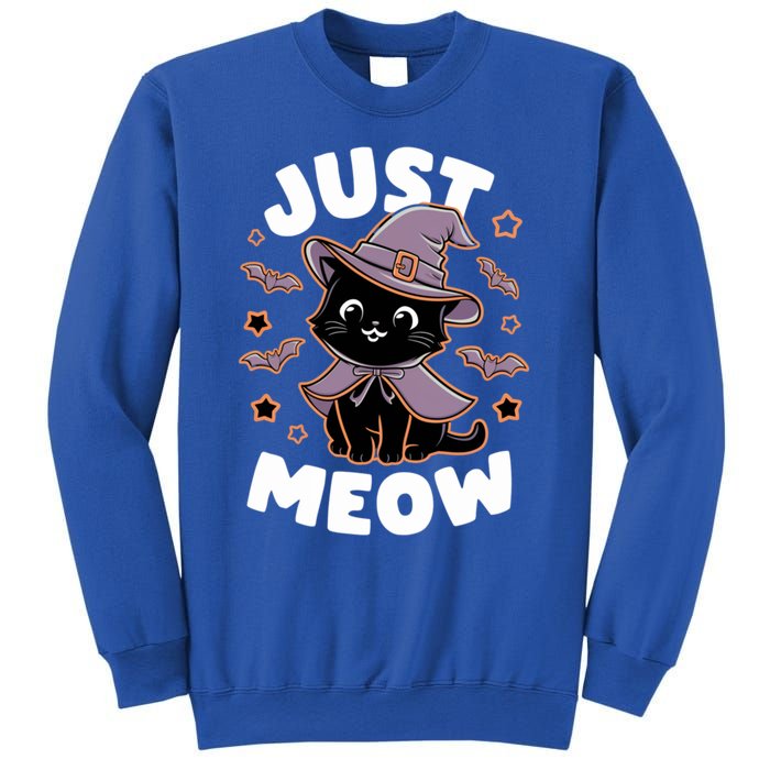 Just Meow Cute Black Cat Halloween Witch Costume Funny Gift Sweatshirt