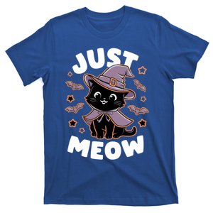 Just Meow Cute Black Cat Halloween Witch Costume Funny Gift T-Shirt