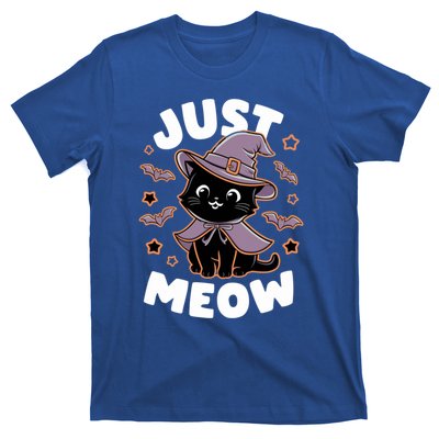 Just Meow Cute Black Cat Halloween Witch Costume Funny Gift T-Shirt