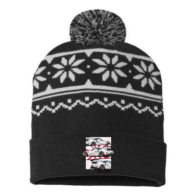 Jdm Motorsports Car Drift Gt3 Rs Car Comic Style Japan USA-Made Snowflake Beanie