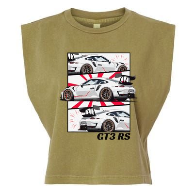 Jdm Motorsports Car Drift Gt3 Rs Car Comic Style Japan Garment-Dyed Women's Muscle Tee