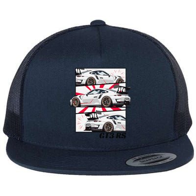 Jdm Motorsports Car Drift Gt3 Rs Car Comic Style Japan Flat Bill Trucker Hat