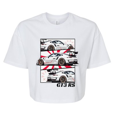 Jdm Motorsports Car Drift Gt3 Rs Car Comic Style Japan Bella+Canvas Jersey Crop Tee