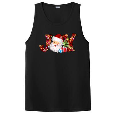 Joy Merry Christmas Santa Claus Xmas Lights Buffalo Plaid Gift PosiCharge Competitor Tank