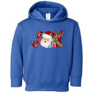 Joy Merry Christmas Santa Claus Xmas Lights Buffalo Plaid Gift Toddler Hoodie