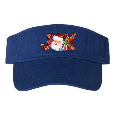 Joy Merry Christmas Santa Claus Xmas Lights Buffalo Plaid Gift Valucap Bio-Washed Visor