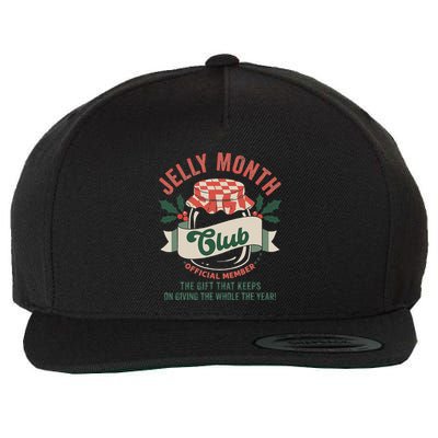 Jelly Month Club O.F.F.I.C.I.A.L Member Funny Family Wool Snapback Cap