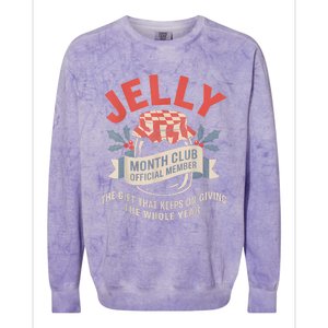 Jelly Month Club Member Funny Foodie Gift Idea Colorblast Crewneck Sweatshirt