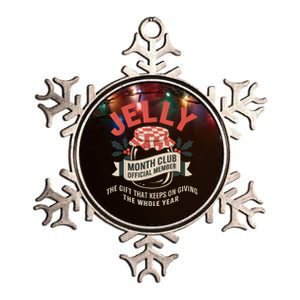 Jelly Month Club Member Funny Foodie Gift Idea Metallic Star Ornament