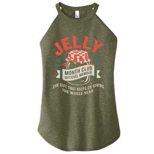 Jelly Month Club Member Funny Foodie Gift Idea Women's Perfect Tri Rocker Tank