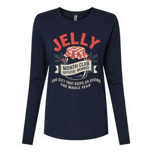 Jelly Month Club Member Funny Foodie Gift Idea Womens Cotton Relaxed Long Sleeve T-Shirt