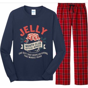 Jelly Month Club Member Funny Foodie Gift Idea Long Sleeve Pajama Set