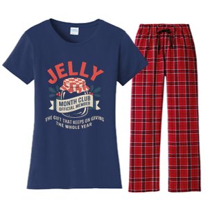 Jelly Month Club Member Funny Foodie Gift Idea Women's Flannel Pajama Set