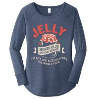 Jelly Month Club Member Funny Foodie Gift Idea Women's Perfect Tri Tunic Long Sleeve Shirt