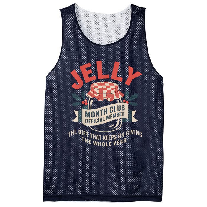 Jelly Month Club Member Funny Foodie Gift Idea Mesh Reversible Basketball Jersey Tank