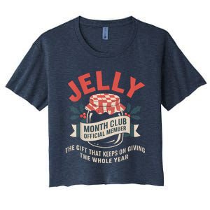 Jelly Month Club Member Funny Foodie Gift Idea Women's Crop Top Tee