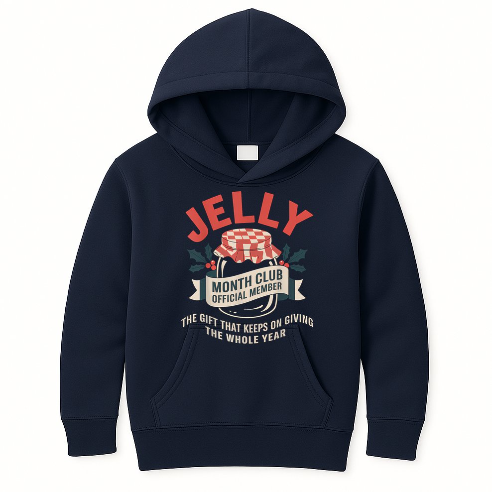 Jelly Month Club Member Funny Foodie Gift Idea Kids Hoodie