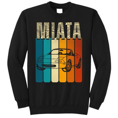 Japanese Miata Car Retro Vintage Sports Car Legend 90s Tall Sweatshirt