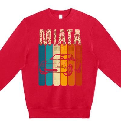 Japanese Miata Car Retro Vintage Sports Car Legend 90s Premium Crewneck Sweatshirt