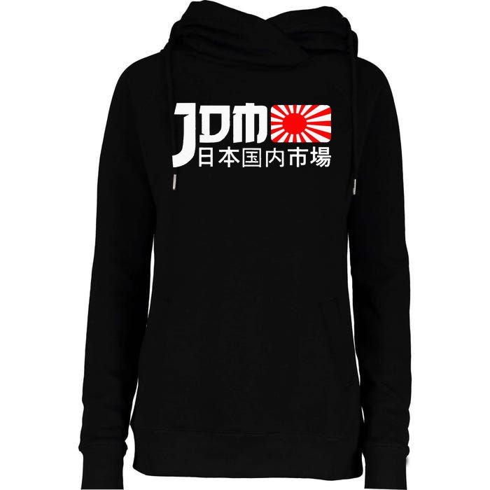 JDM Motorsport Car Tuning Automotive Womens Funnel Neck Pullover Hood