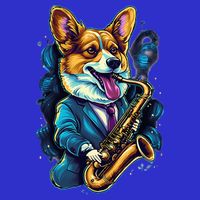 Jazz Musician Corgi Dog Saxophone Bag