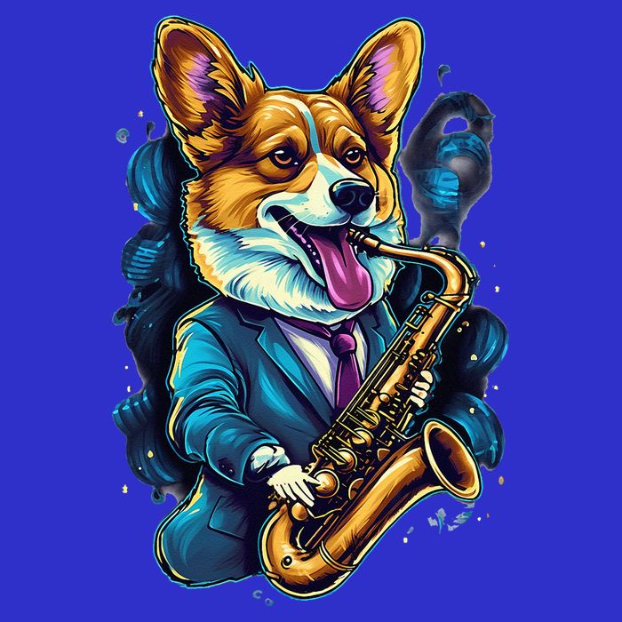 Jazz Musician Corgi Dog Saxophone Bag