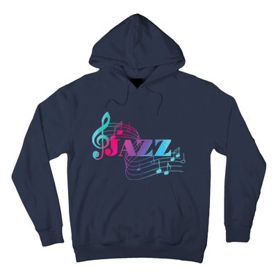 Jazz Musician Colorful Sheet Music Jazz Notes Hoodie