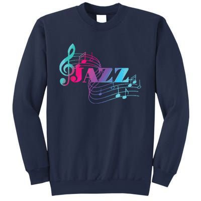 Jazz Musician Colorful Sheet Music Jazz Notes Sweatshirt