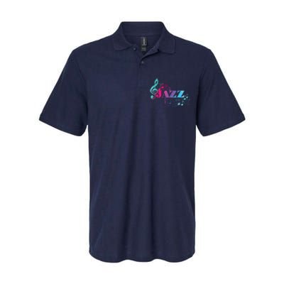 Jazz Musician Colorful Sheet Music Jazz Notes Softstyle Adult Sport Polo