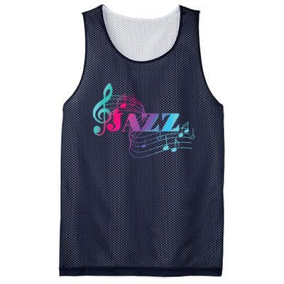 Jazz Musician Colorful Sheet Music Jazz Notes Mesh Reversible Basketball Jersey Tank