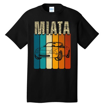 Japanese Miata Car Retro Sports Car Legend 90s Tall T-Shirt