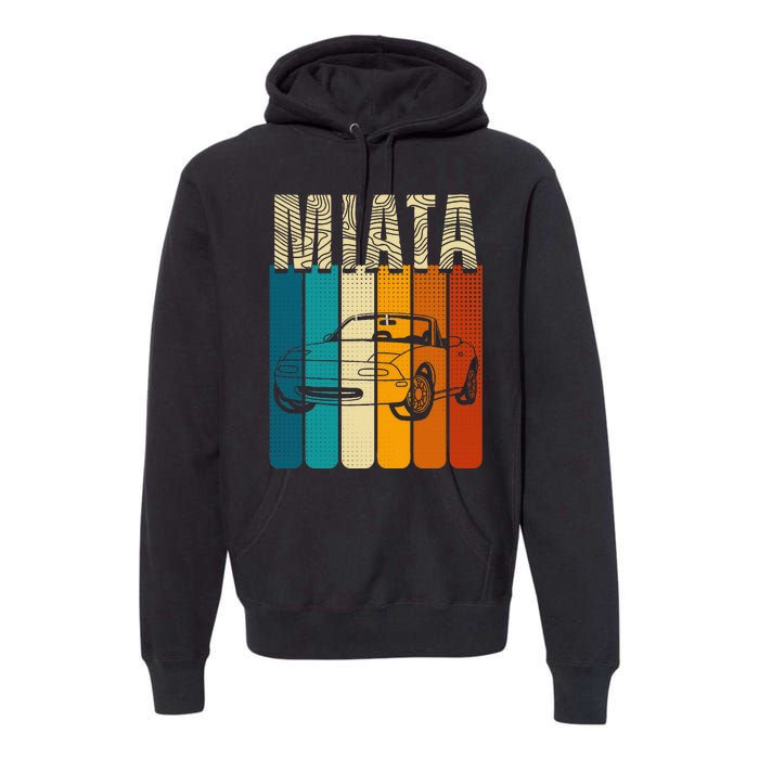 Japanese Miata Car Retro Sports Car Legend 90s Premium Hoodie