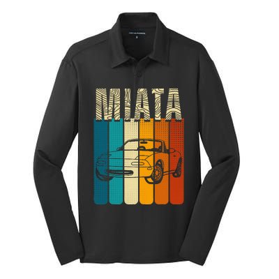 Japanese Miata Car Retro Sports Car Legend 90s Silk Touch Performance Long Sleeve Polo