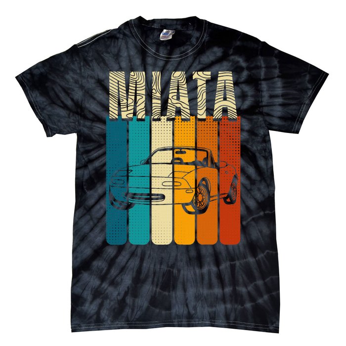 Japanese Miata Car Retro Sports Car Legend 90s Tie-Dye T-Shirt