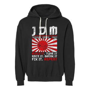 Jdm Motorsport Car Tuning Automotive Garment-Dyed Fleece Hoodie