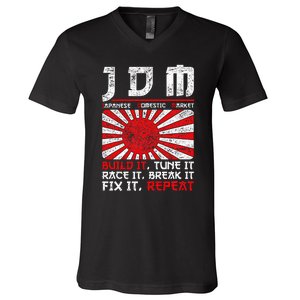 Jdm Motorsport Car Tuning Automotive V-Neck T-Shirt