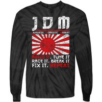 Jdm Motorsport Car Tuning Automotive Tie-Dye Long Sleeve Shirt