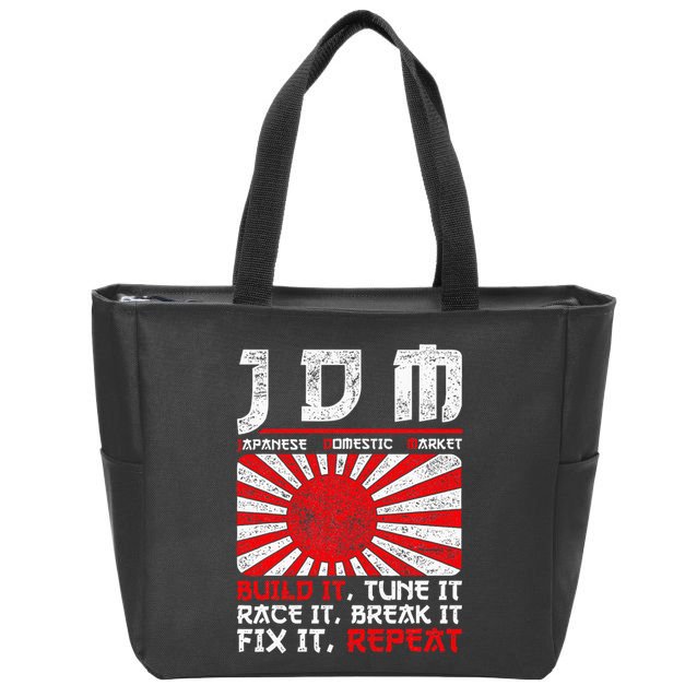 Jdm Motorsport Car Tuning Automotive Zip Tote Bag