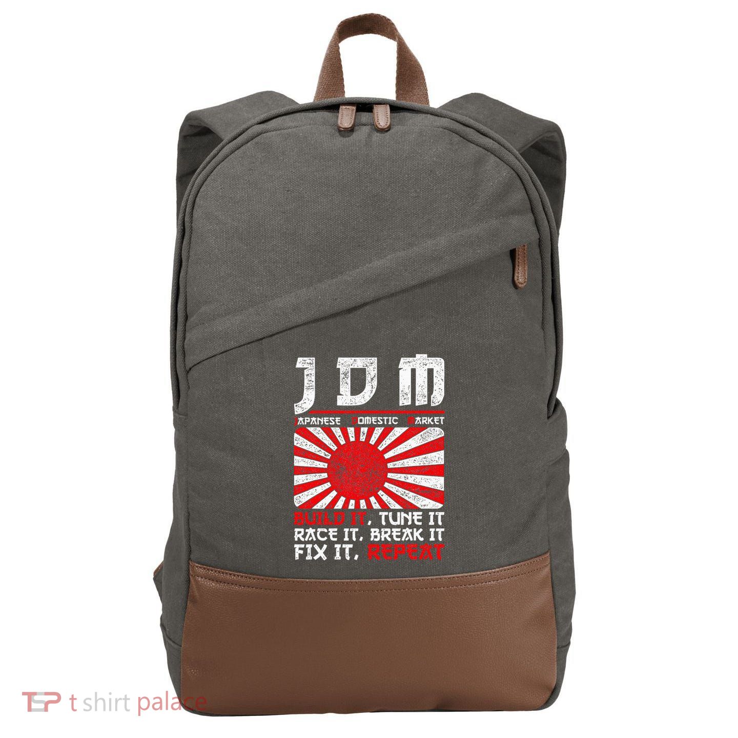Jdm Motorsport Car Tuning Automotive Cotton Canvas Backpack