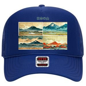 Japanese Mountain Copy High Crown Mesh Back Trucker Hat