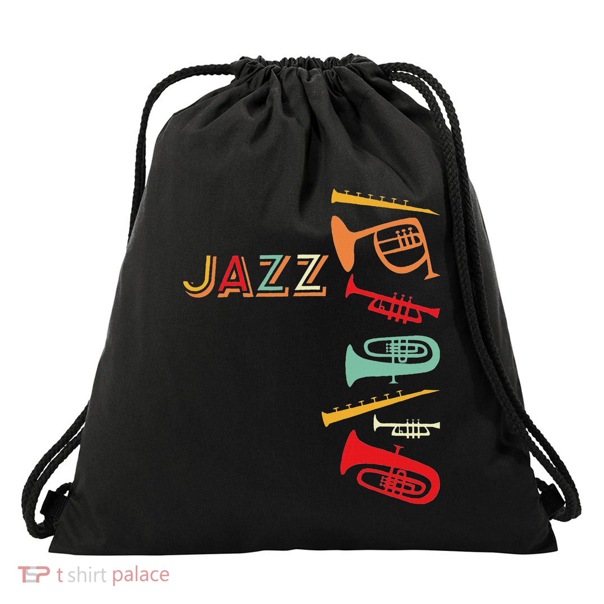 Jazz Music Design Jazz Drawstring Bag
