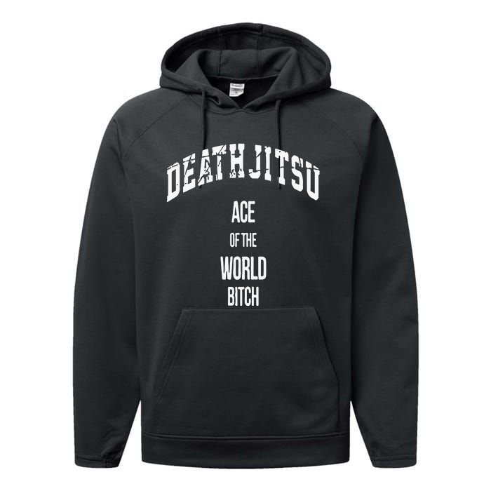 Jon Moxley Death Jitsu Ace Of The World Bitch Performance Fleece Hoodie