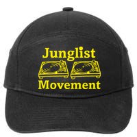 Junglist Movement Dj Turntables 7-Panel Snapback Hat