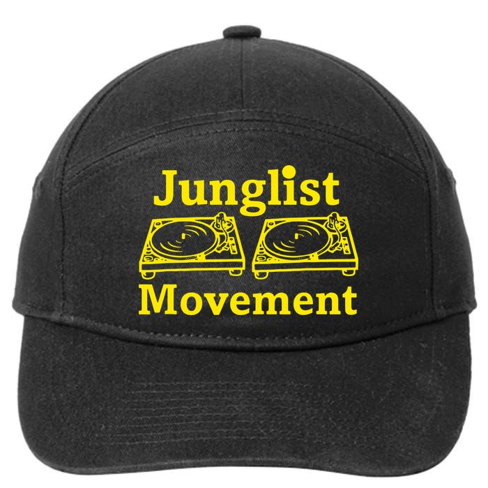 Junglist Movement Dj Turntables 7-Panel Snapback Hat